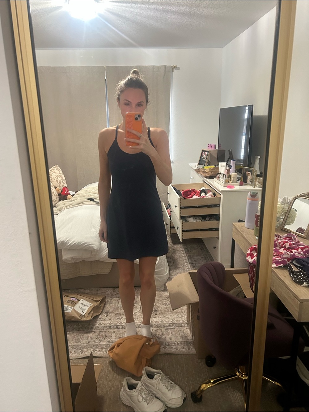 Outdoor Voices aNavy Mini Slip Dress
